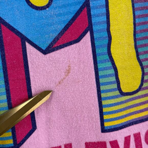 MTV Vintage T-Shirt *Flaws Women's Large Port & Company Ring Spun Fan Favorite - Picture 7 of 11